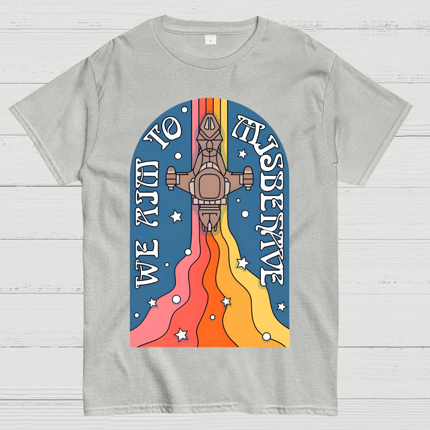 Psychedelic Aim to Misbehave Geek T-Shirt