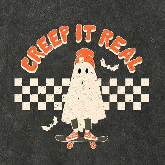 Creep it Real Vintage Ghost Halloween Cotton Hat
