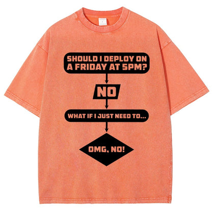 Deploy on Friday? Vintage Distressed T-shirt