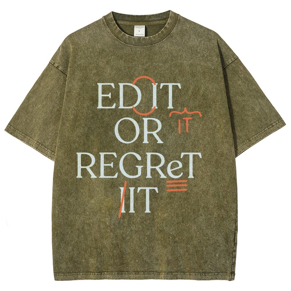 Edit Or Regret It Vintage Distressed T-shirt