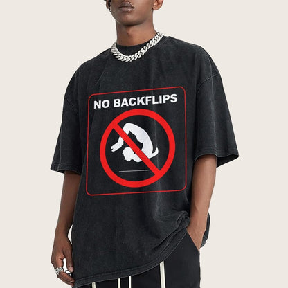 NO BACKFLIPS Vintage Distressed T-shirt