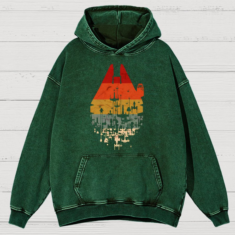 Retro Battleship Vintage Distressed Hoodie