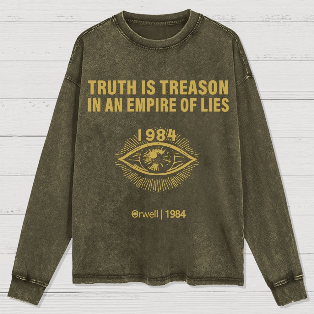 Orwell 1984 Washed Long Sleeve Tee