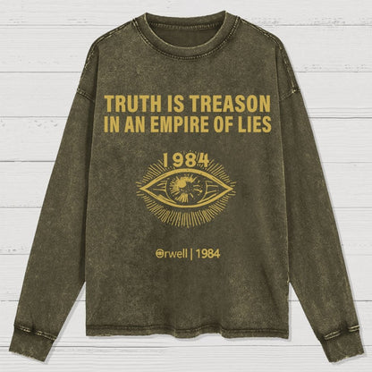 Orwell 1984 Washed Long Sleeve Tee