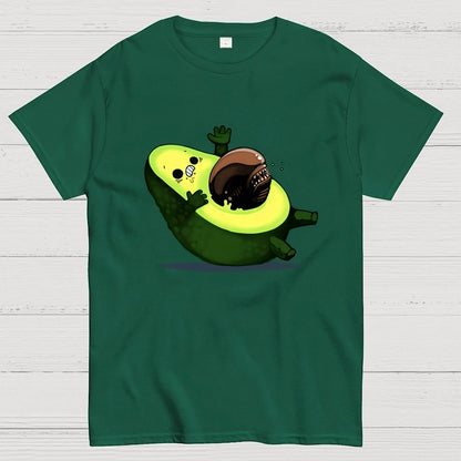 Quirky Alien Avocado Geek T-Shirt