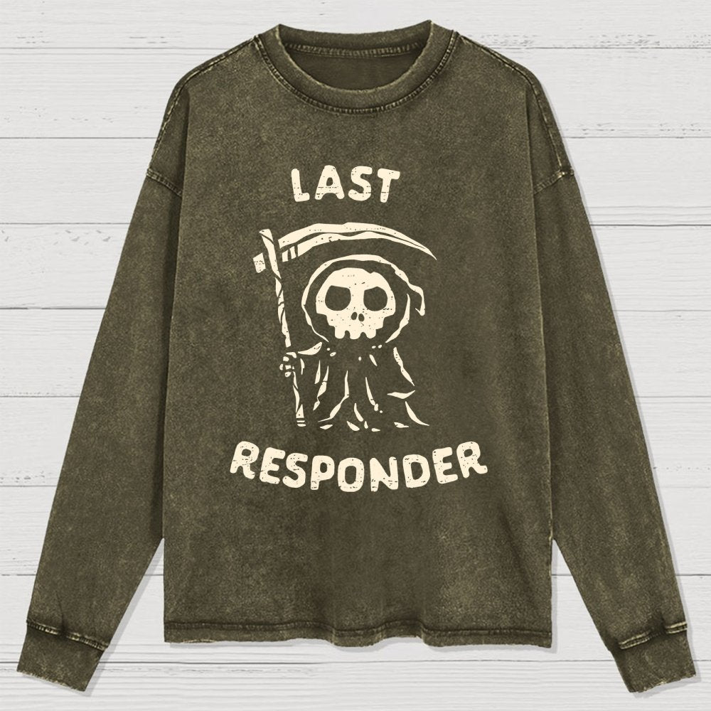 The Last Responder Washed Long Sleeve Tee 2509001396