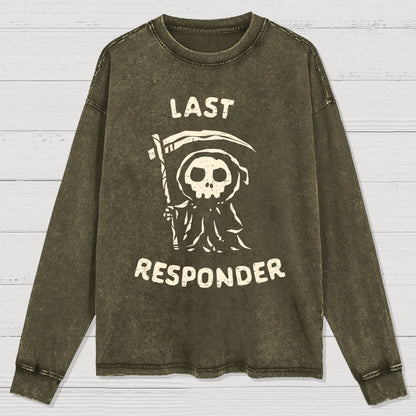 The Last Responder Washed Long Sleeve Tee 2509001396
