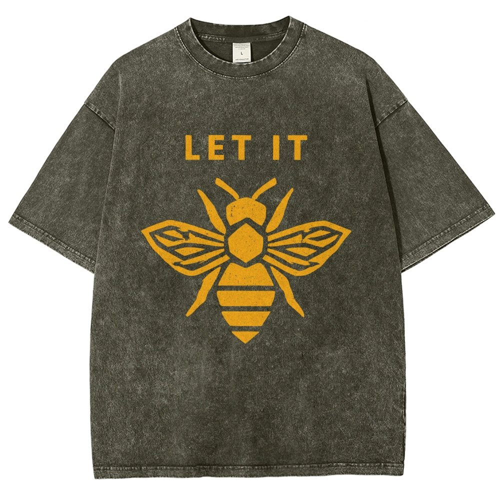 Let It Bee Vintage Distressed T-shirt