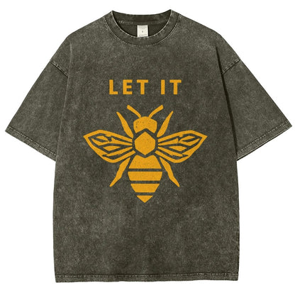 Let It Bee Vintage Distressed T-shirt