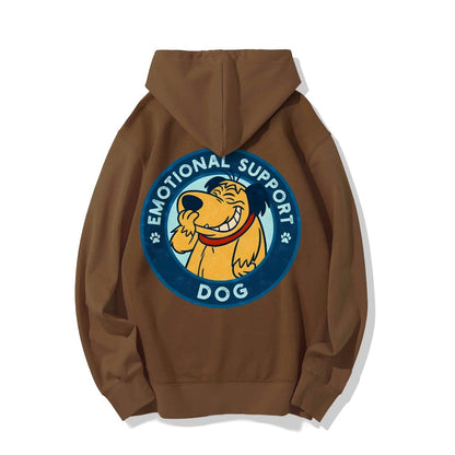 Dog Support Or Not? Printed Back Unisex Cotton Hoodie