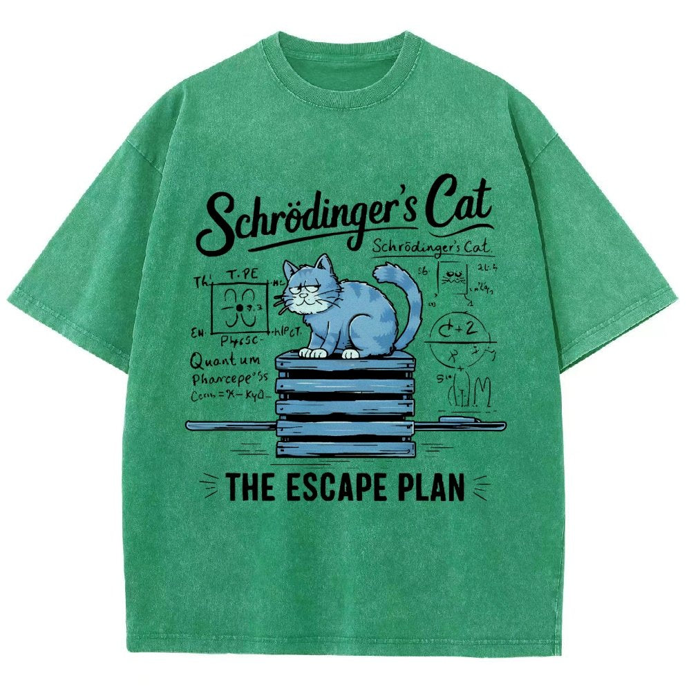 Schrödinger's Cat Of The Escape Plan Science Vintage Distressed T-shirt