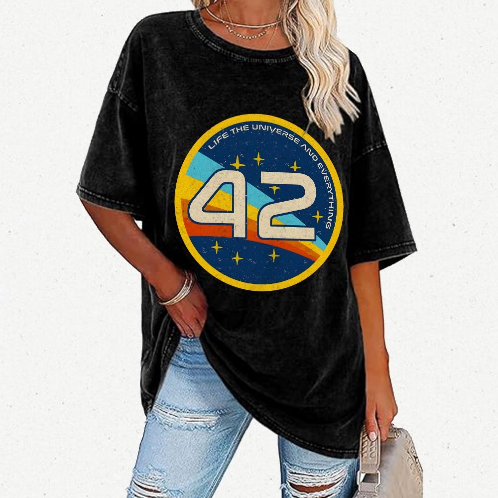 42 The Answer Of Everything Vintage Distressed T-shirt