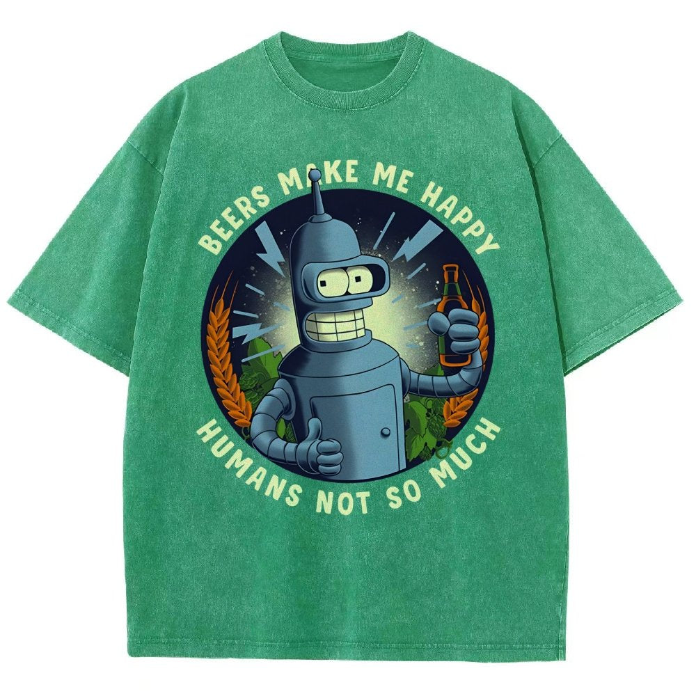 Beers Make Me Happy Vintage Distressed T-shirt
