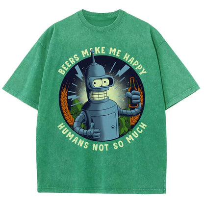 Beers Make Me Happy Vintage Distressed T-shirt
