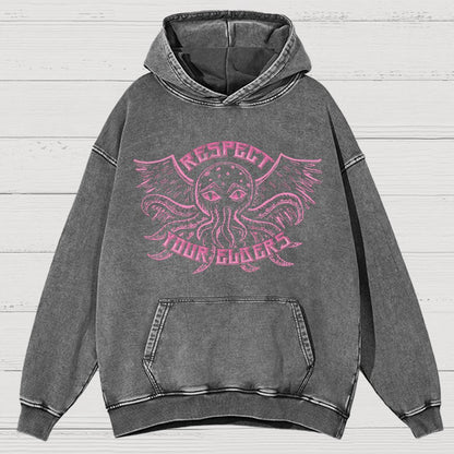 Respect Your Elder Gods Vintage Distressed Hoodie