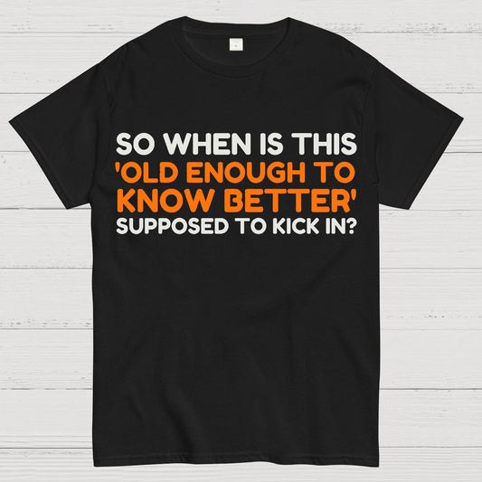 Old Enough To Know Better Geek T-Shirt