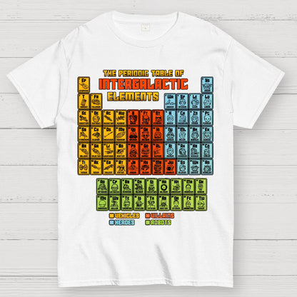 The Periodic Table of Intergalactic Elements Geek T-Shirt