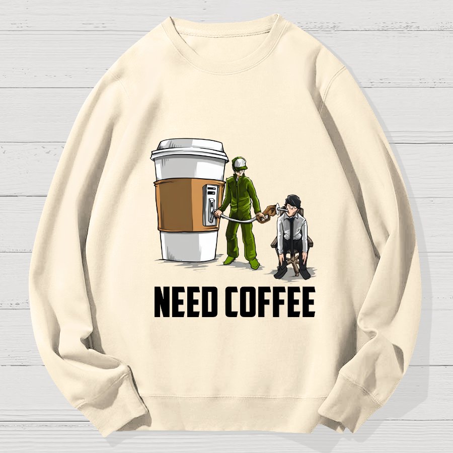 Need Coffee Geek Cotton Sweatshirt
