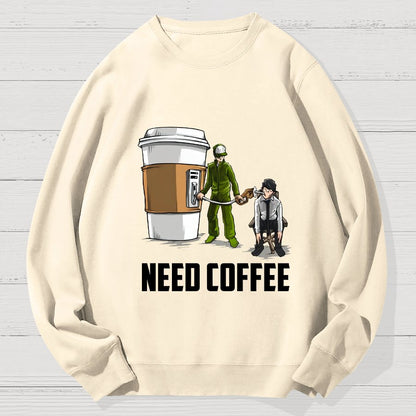 Need Coffee Geek Cotton Sweatshirt