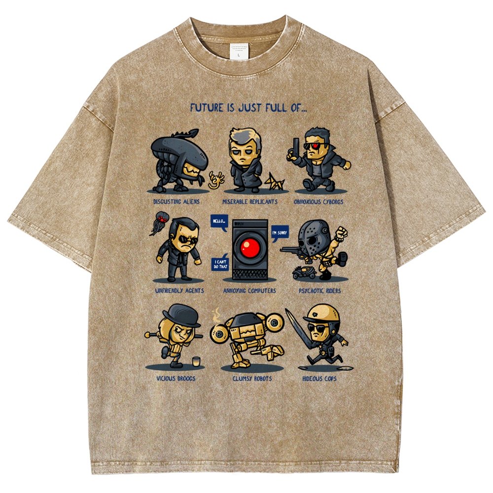 Dystopian Future Vintage Distressed T-shirt