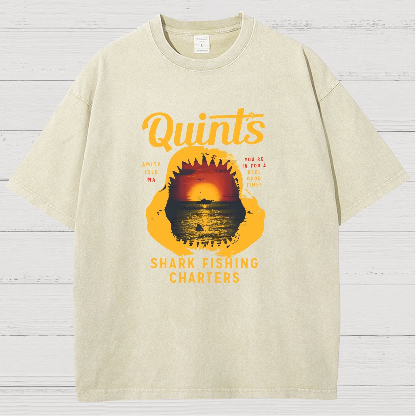 Captain's Shark Fishing Charters Vintage Distressed T-shirt