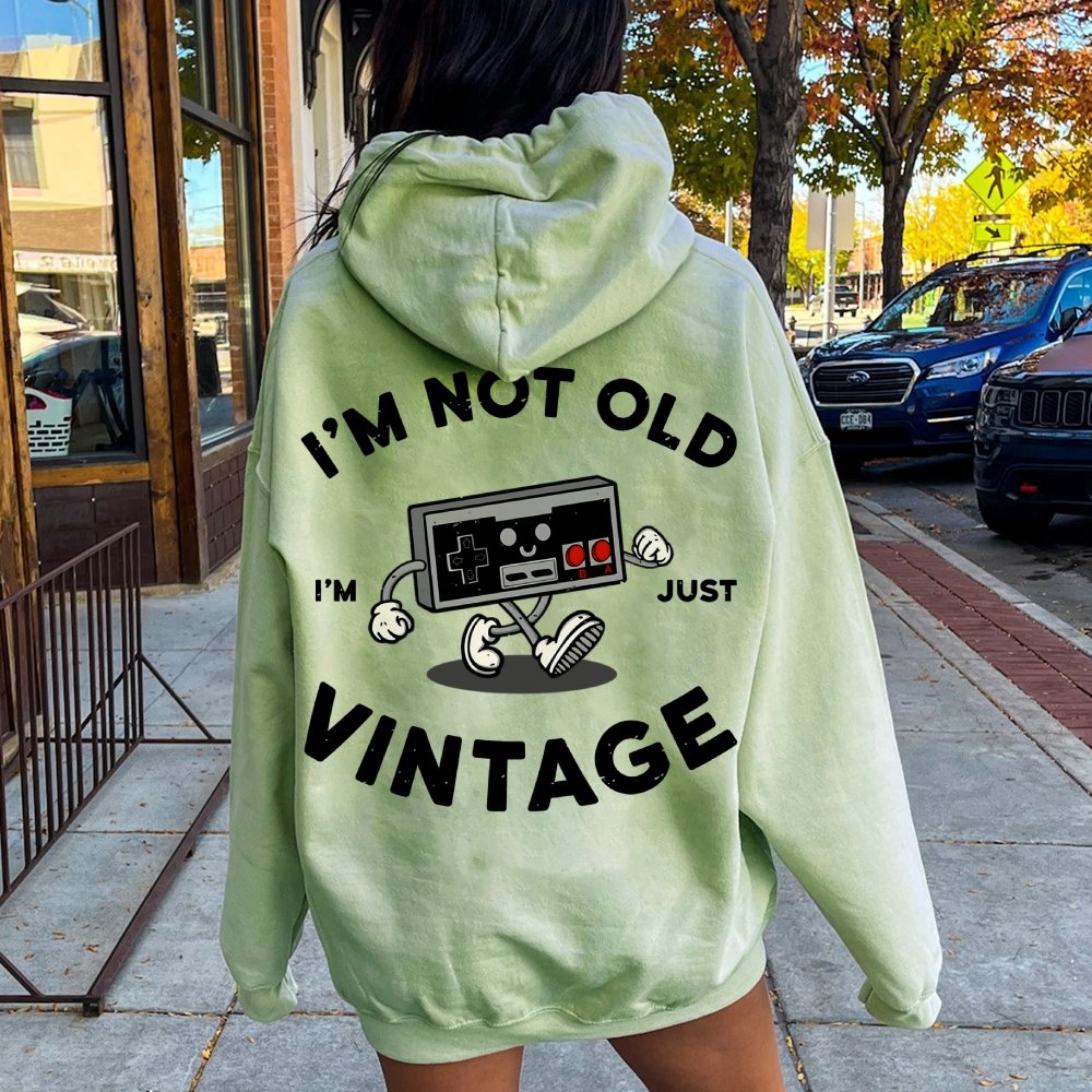 I'm Not Old Printed Back Unisex Cotton Hoodie