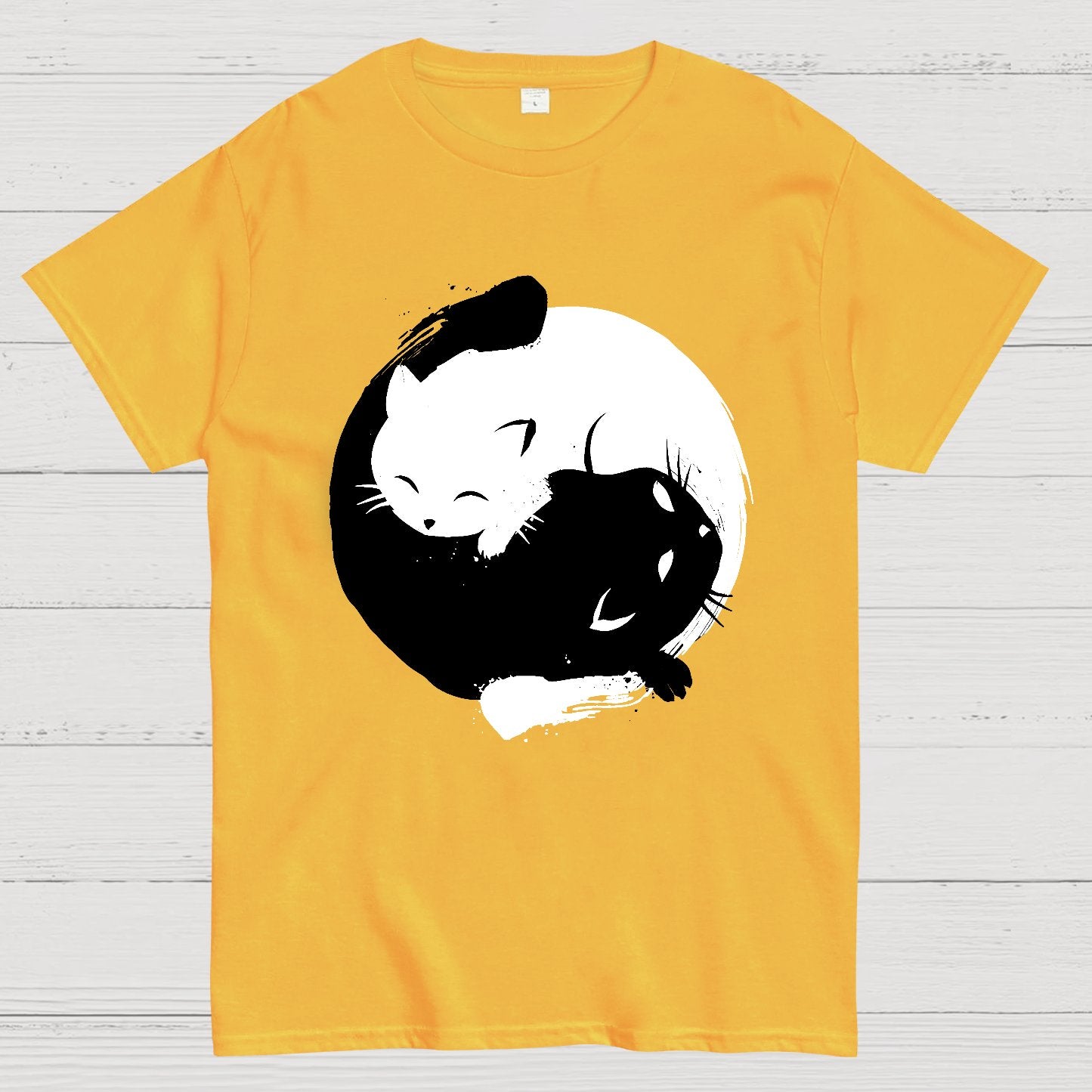 Yin-yang Cat Geek T-Shirt