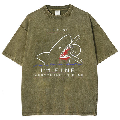 I'M Fine Vintage Distressed T-shirt