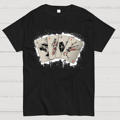 Spaceship Poker Geek T-Shirt