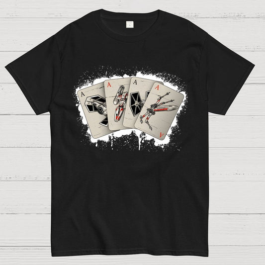 Spaceship Poker Geek T-Shirt