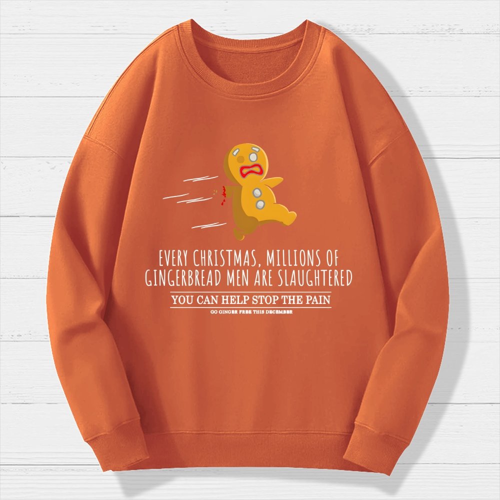 Gingerbread Man Geek Cotton Sweatshirt