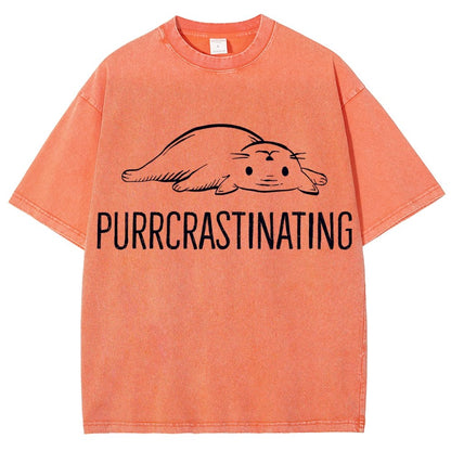 Purrcrastinating Vintage Distressed T-shirt