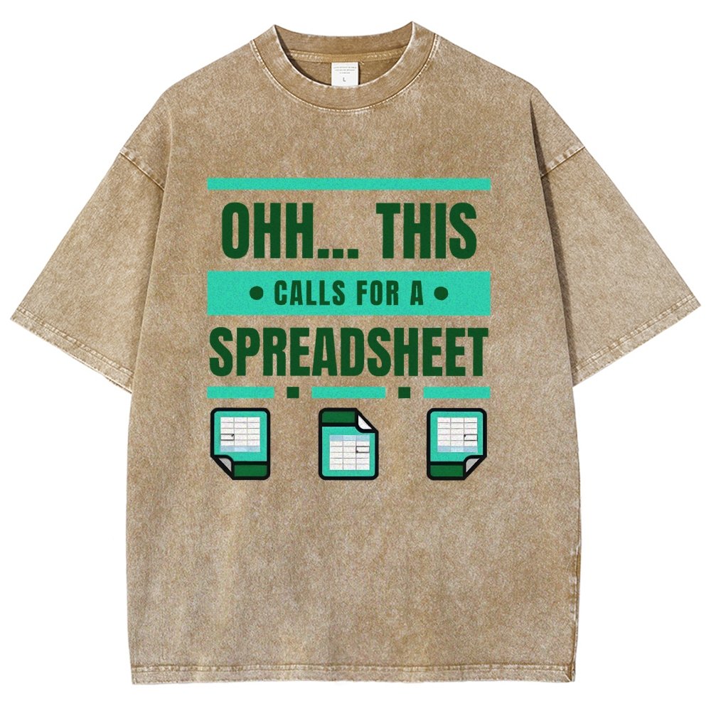 This Calls For A Spreadsheet Office Software Vintage Distressed T-shirt