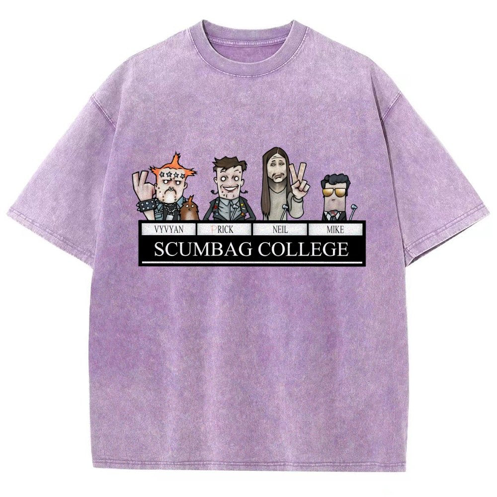 Cool Crew Scumbag College by HappyToast Vintage Distressed T-shirt