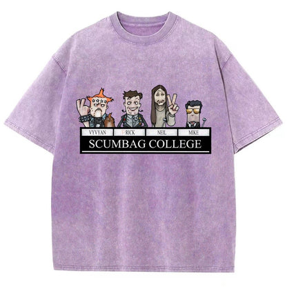 Cool Crew Scumbag College by HappyToast Vintage Distressed T-shirt
