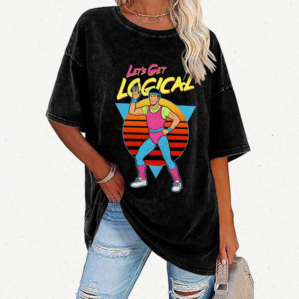 Let's Get Logical Vintage Distressed T-shirt