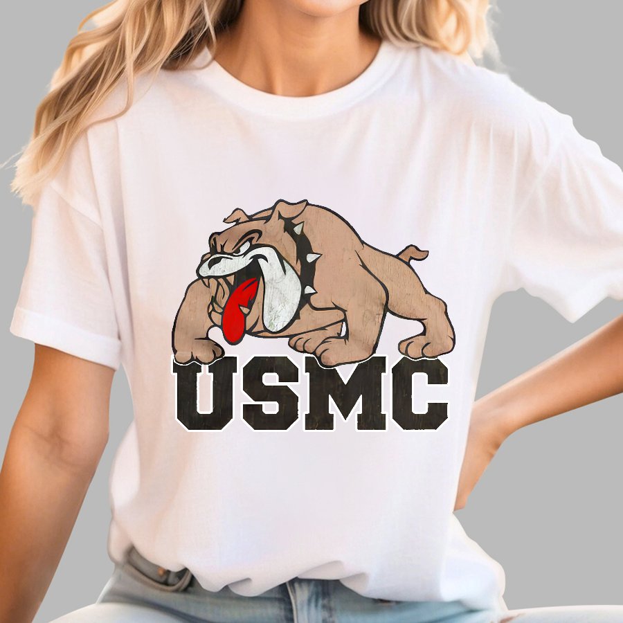Bulldog USMC Geek T-Shirt