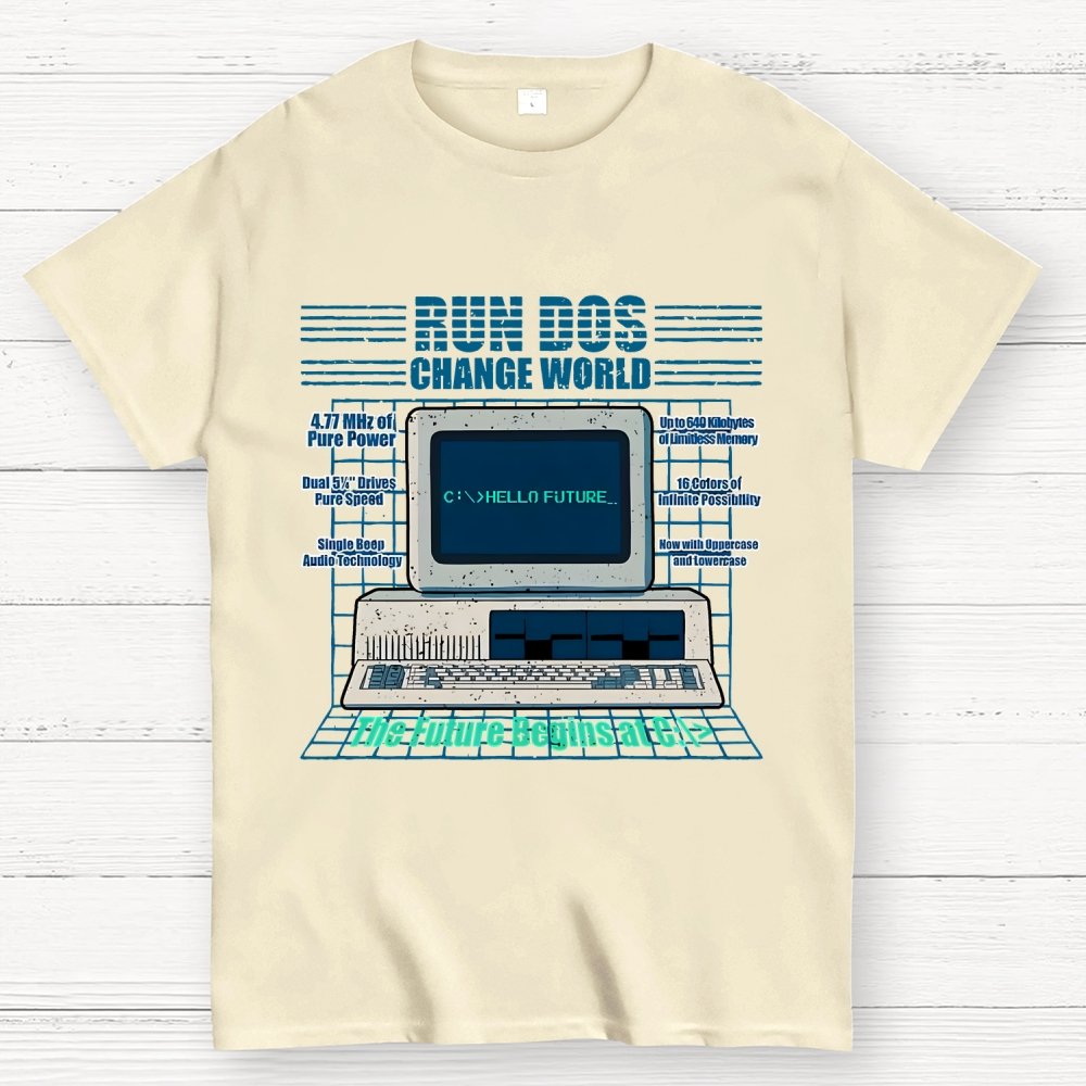 Run DOS, Change World Geek T-Shirt