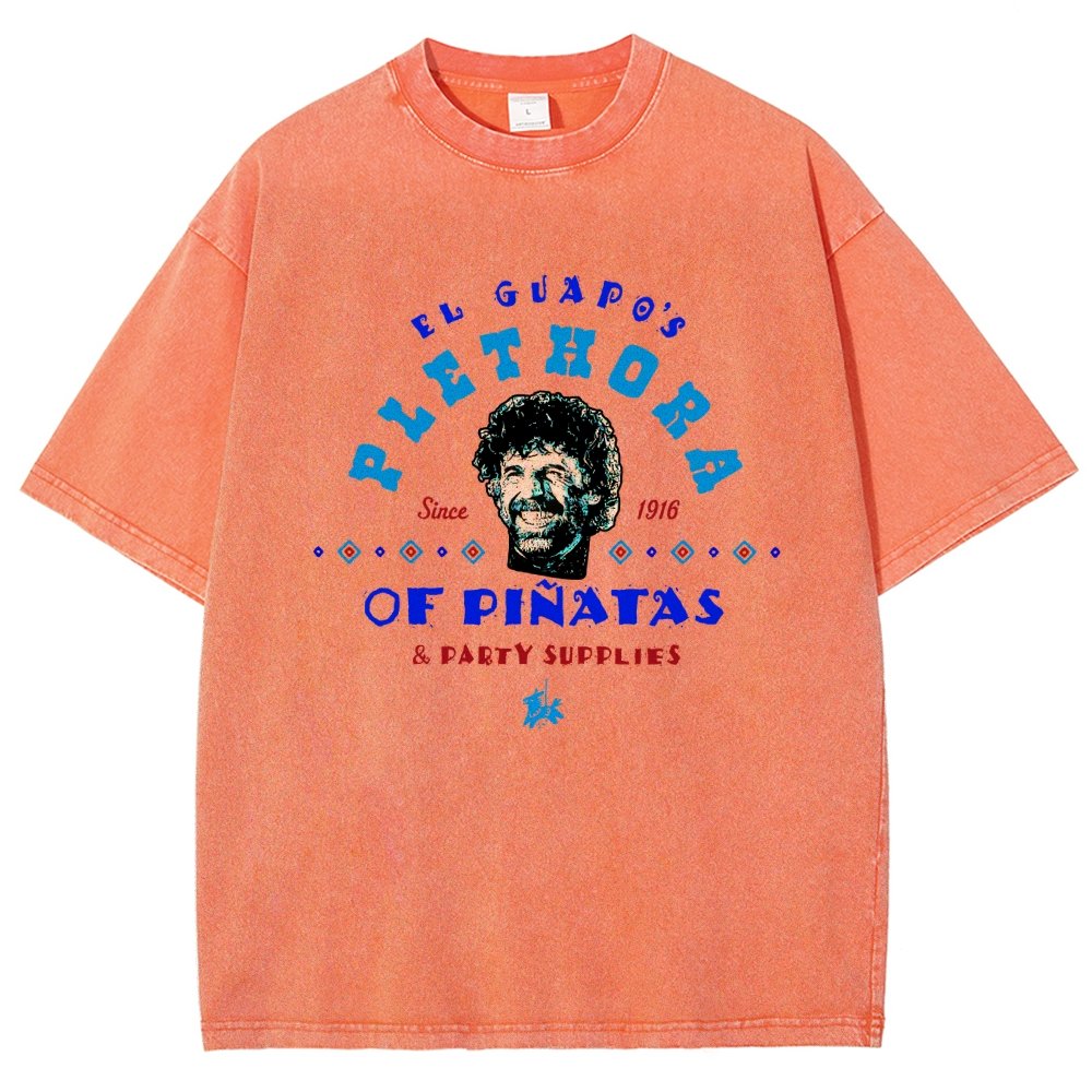 A Character's Plethora Of Pinatas & Party Supplies Vintage Distressed T-shirt