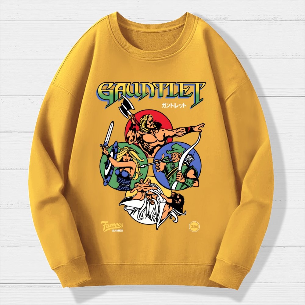 Gauntlet Retro Vintage Arcade Gaming Geek Cotton Sweatshirt