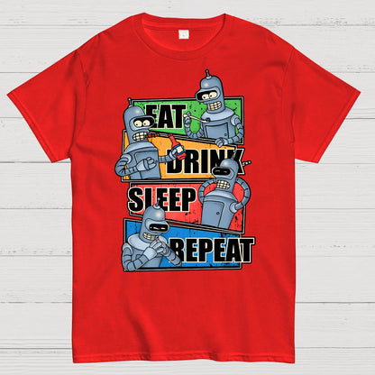 Eat Drink Sleep Repeat Geek T-Shirt