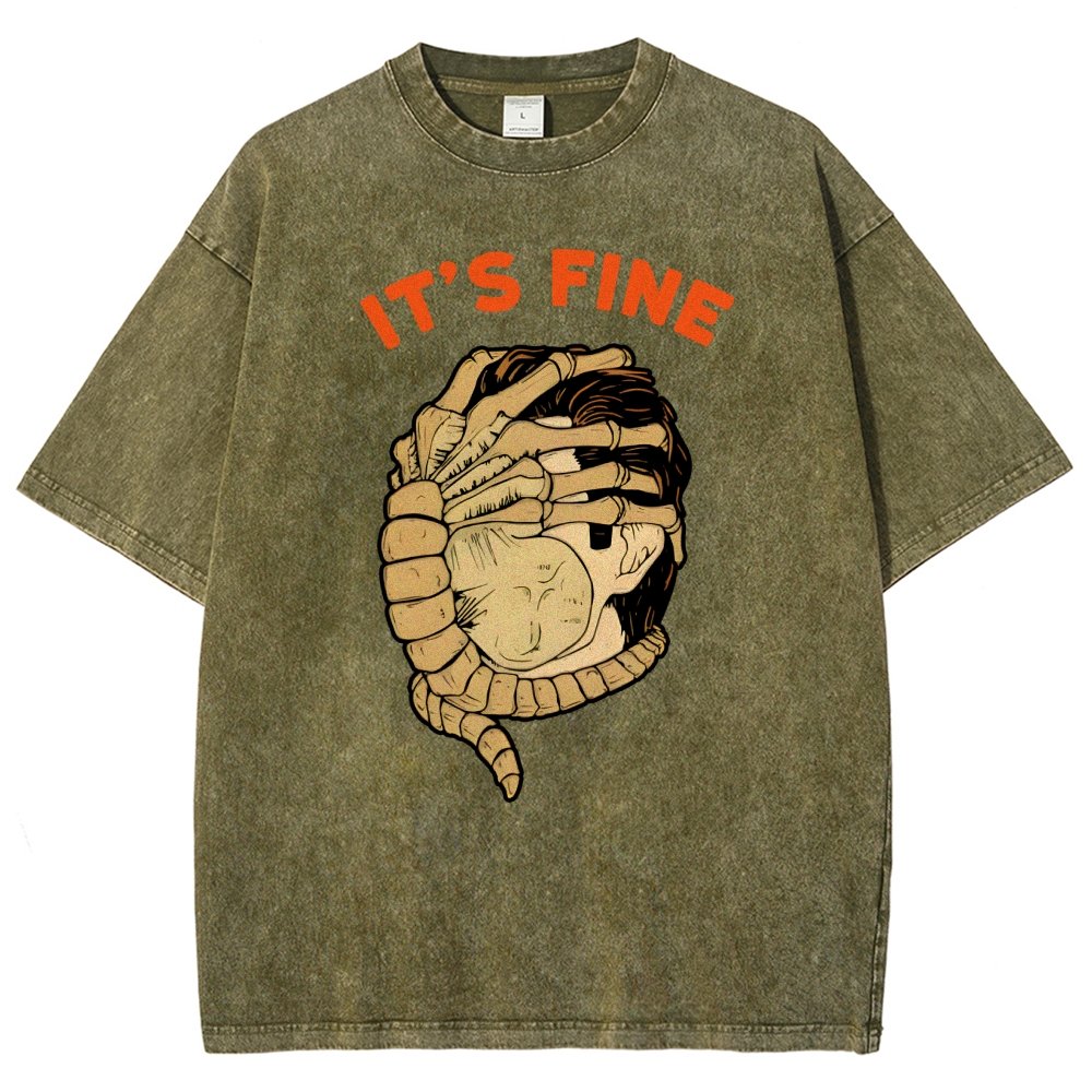 It’S Fine Vintage Distressed T-shirt