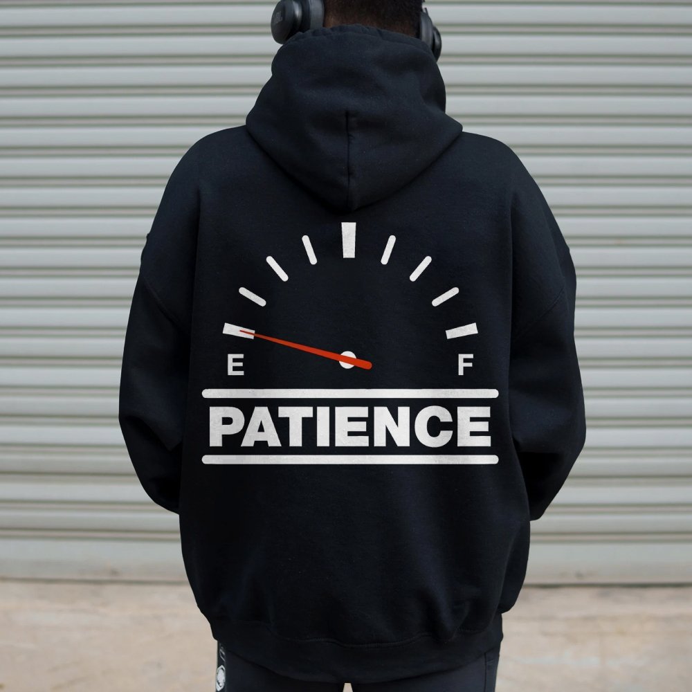funny patience Printed Back Unisex Cotton Hoodie