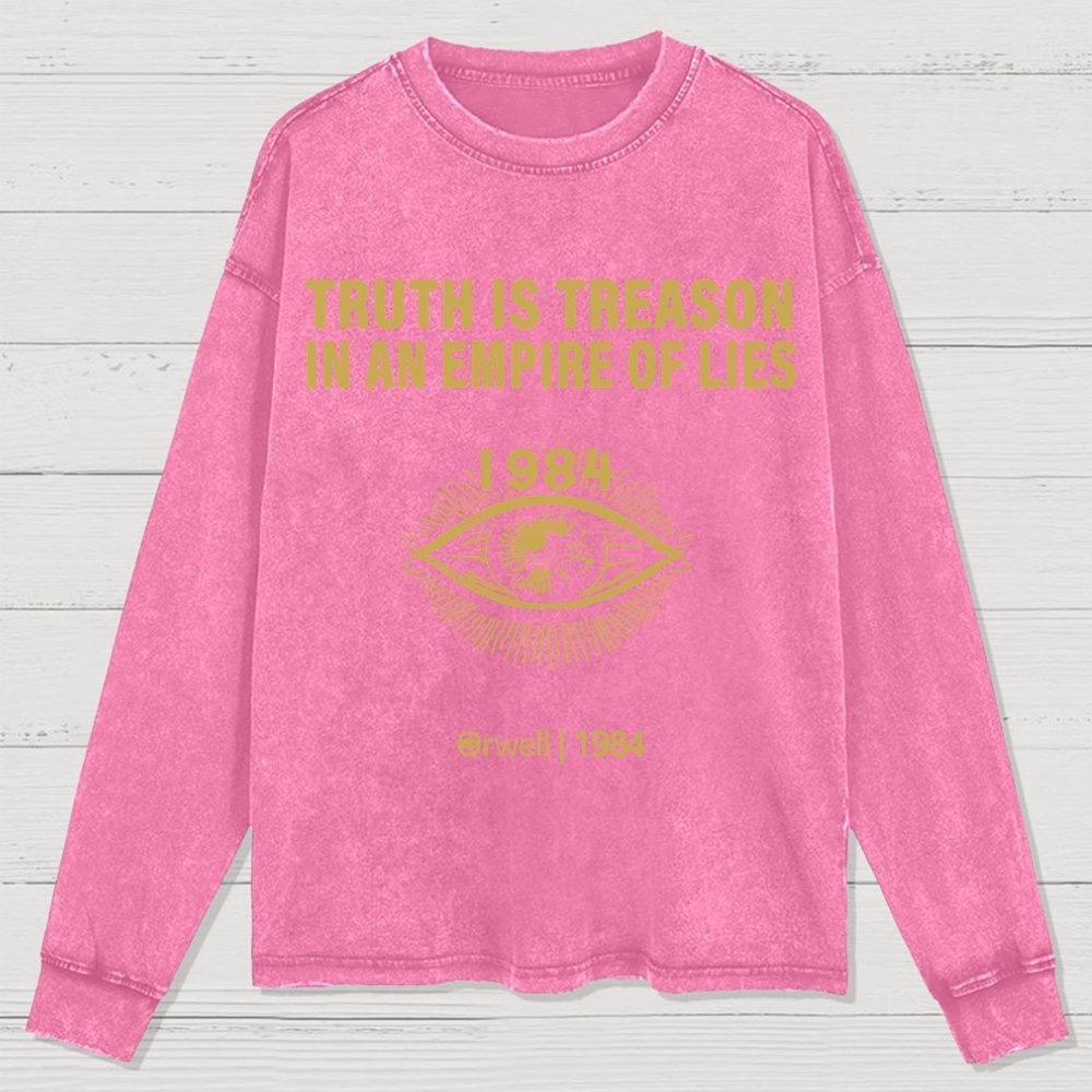 Orwell 1984 Washed Long Sleeve Tee