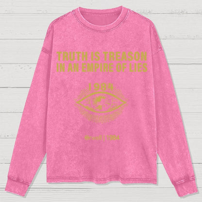 Orwell 1984 Washed Long Sleeve Tee