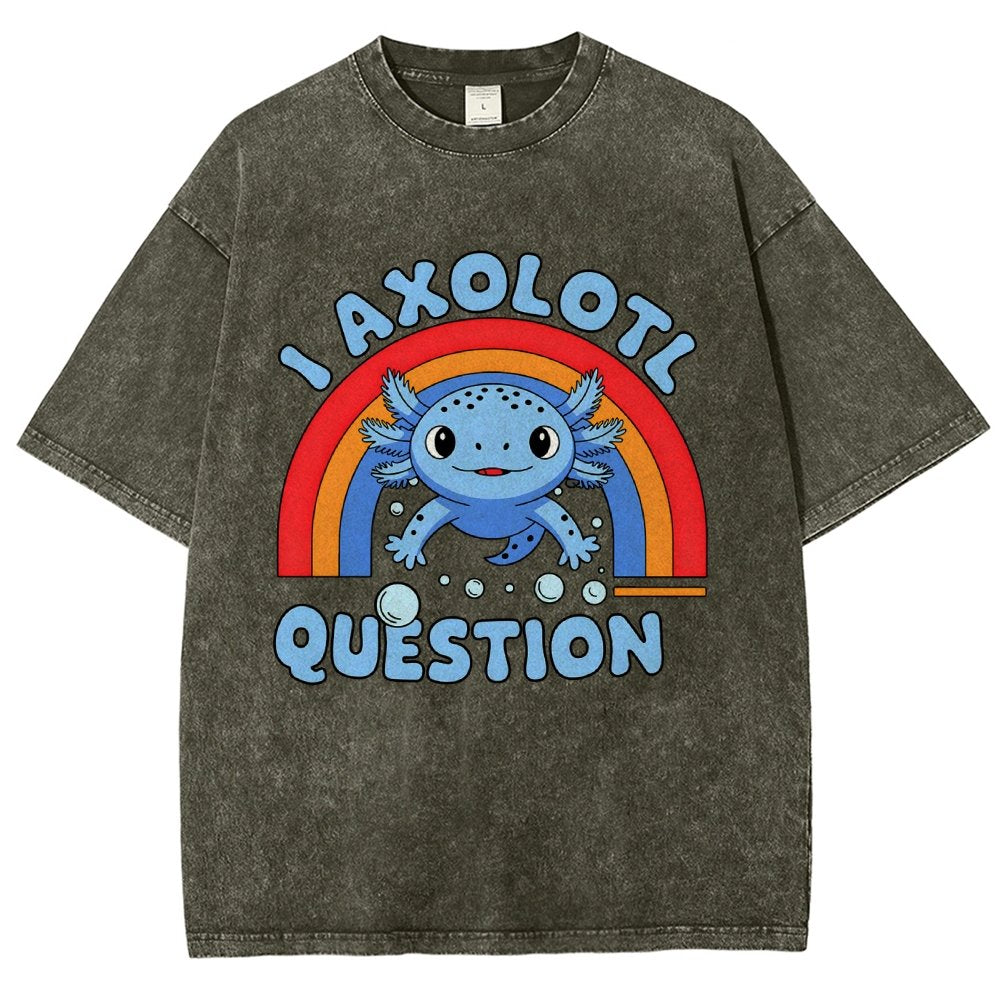 Cute Axolotl I axolotl questions Vintage Distressed T-shirt