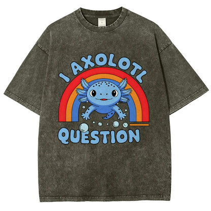 Cute Axolotl I axolotl questions Vintage Distressed T-shirt