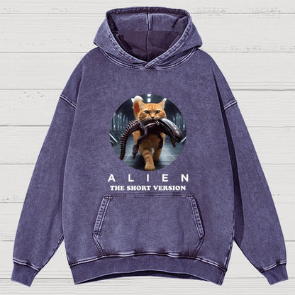 Mysterious Creature Short Version Vintage Distressed Hoodie
