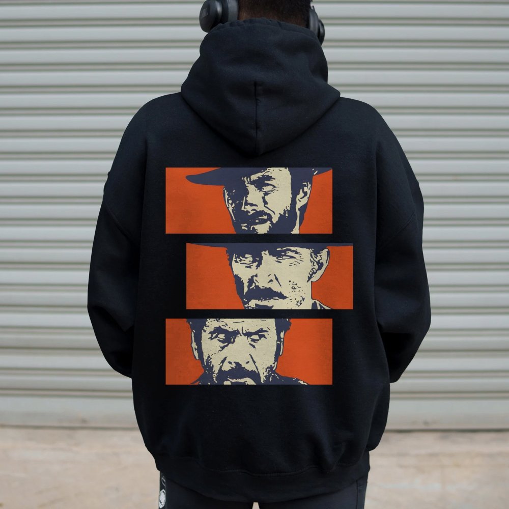 Buono Brutto Cattivo Printed Back Unisex Cotton Hoodie