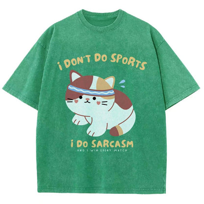 I Don't Do Sports I Do Sarcasm Vintage Distressed T-shirt